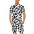 Cheetah Black Print Pattern Men's Romper