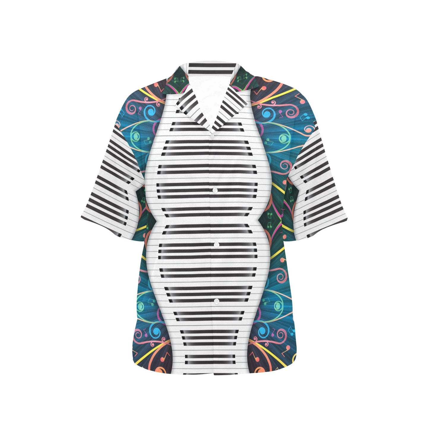 Piano Pattern Print Design 01 Women's Hawaiian Shirt
