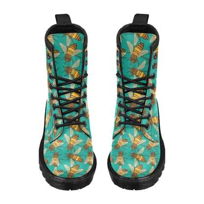 Bee Pattern Print Design BEE04 Women's Boots