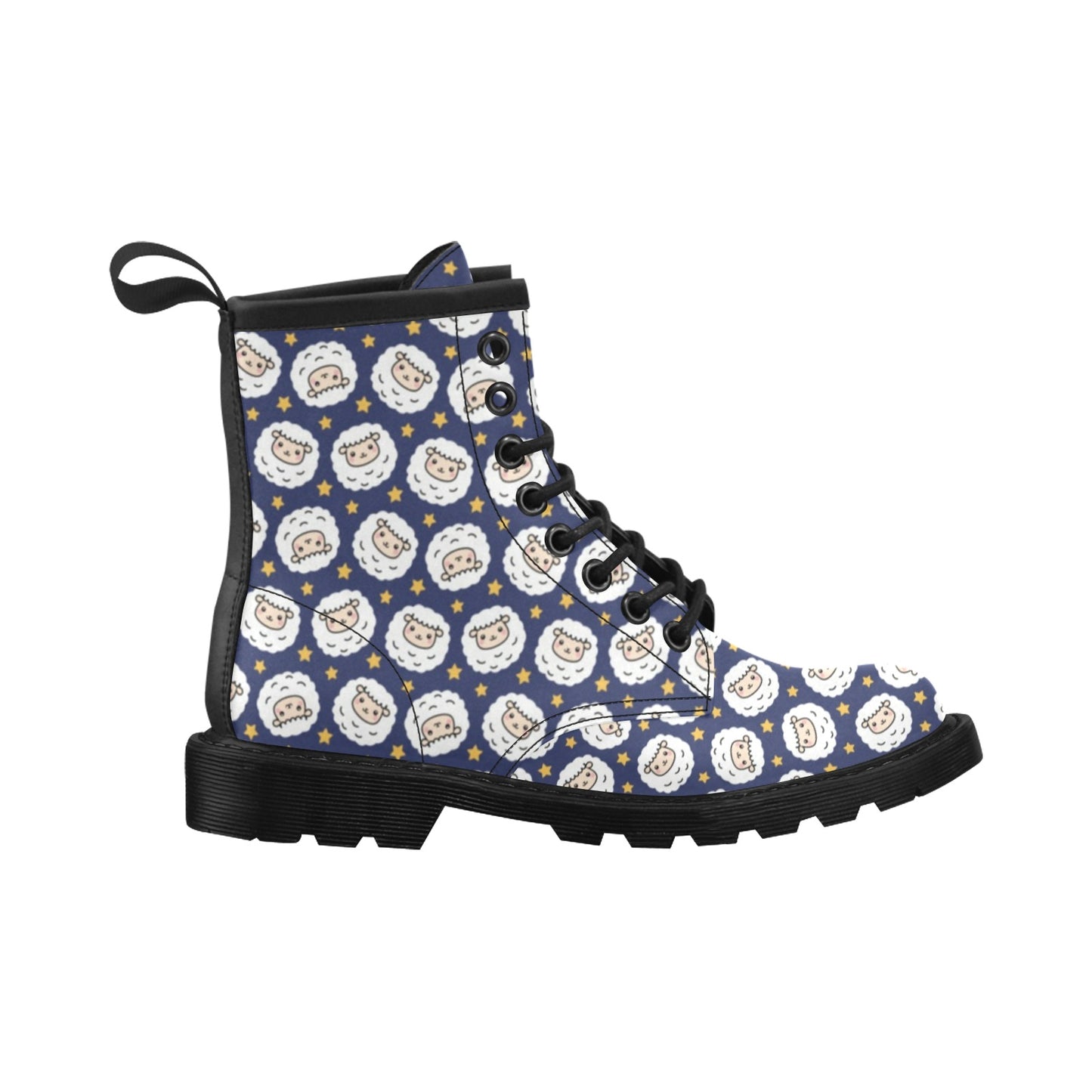 Sheep Print Design LKS402 Women's Boots