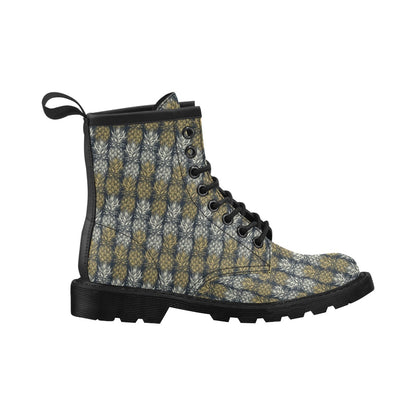 Pineapple Print Design Pattern Women's Boots