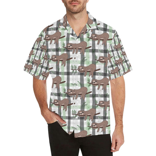 Sloth Print Design LKS301 Men's Hawaiian Shirt