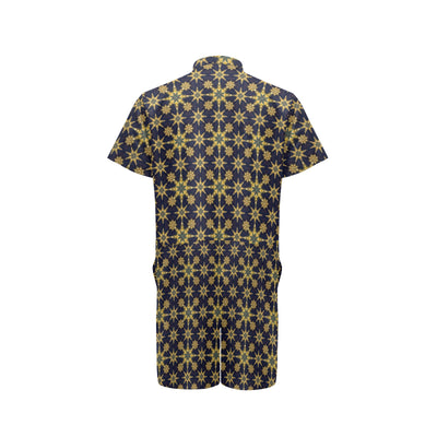 kaleidoscope Gold Print Design Men's Romper