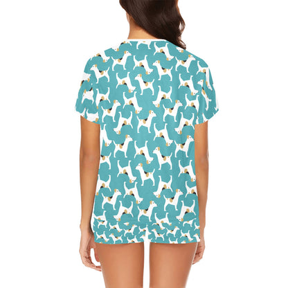 Russell Terriers Print Design LKS301 Women's Short Pajama Set