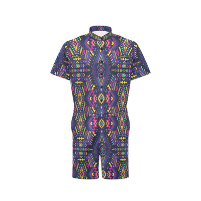 Aztec Pattern Print Design 07 Men's Romper