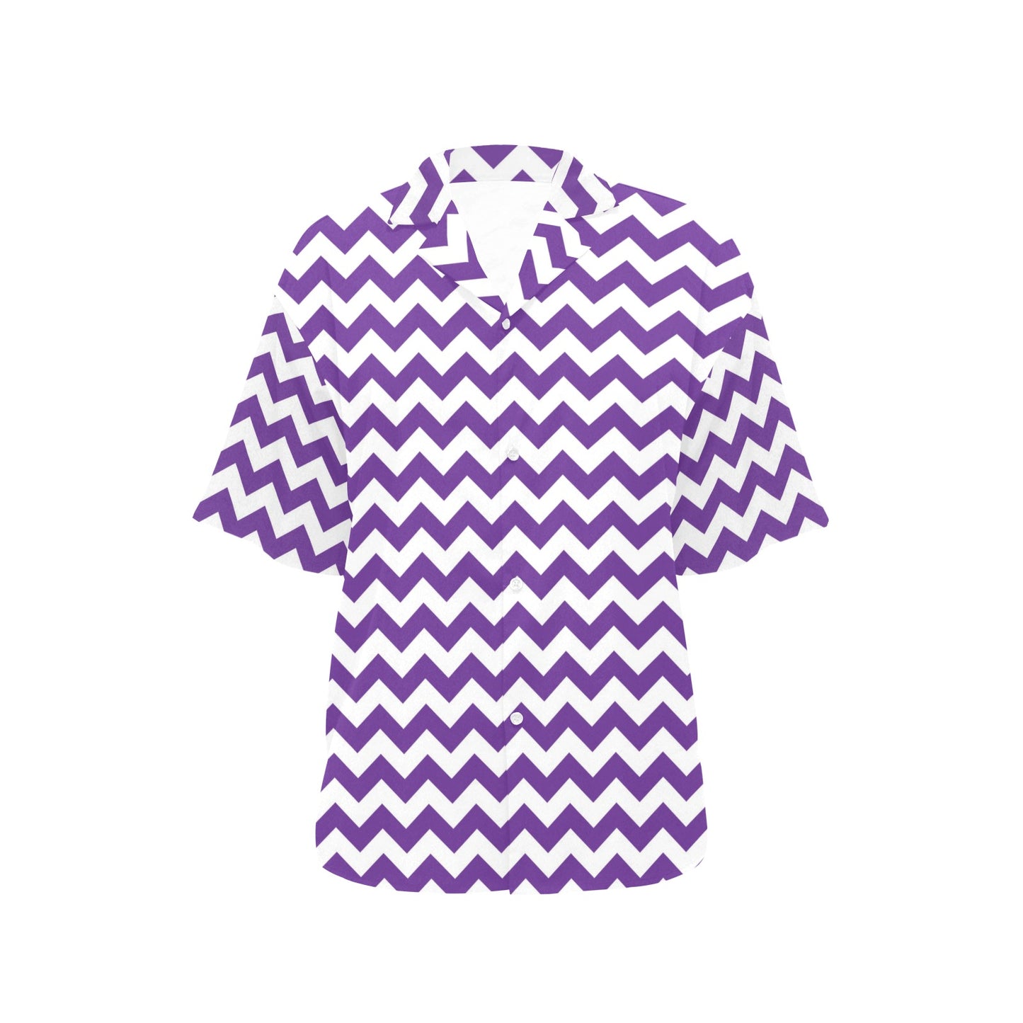 Chevron Purple Pattern Print Design 03 Women's Hawaiian Shirt