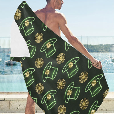 St Patricks Day Print Design LKS308 Beach Towel 32" x 71"