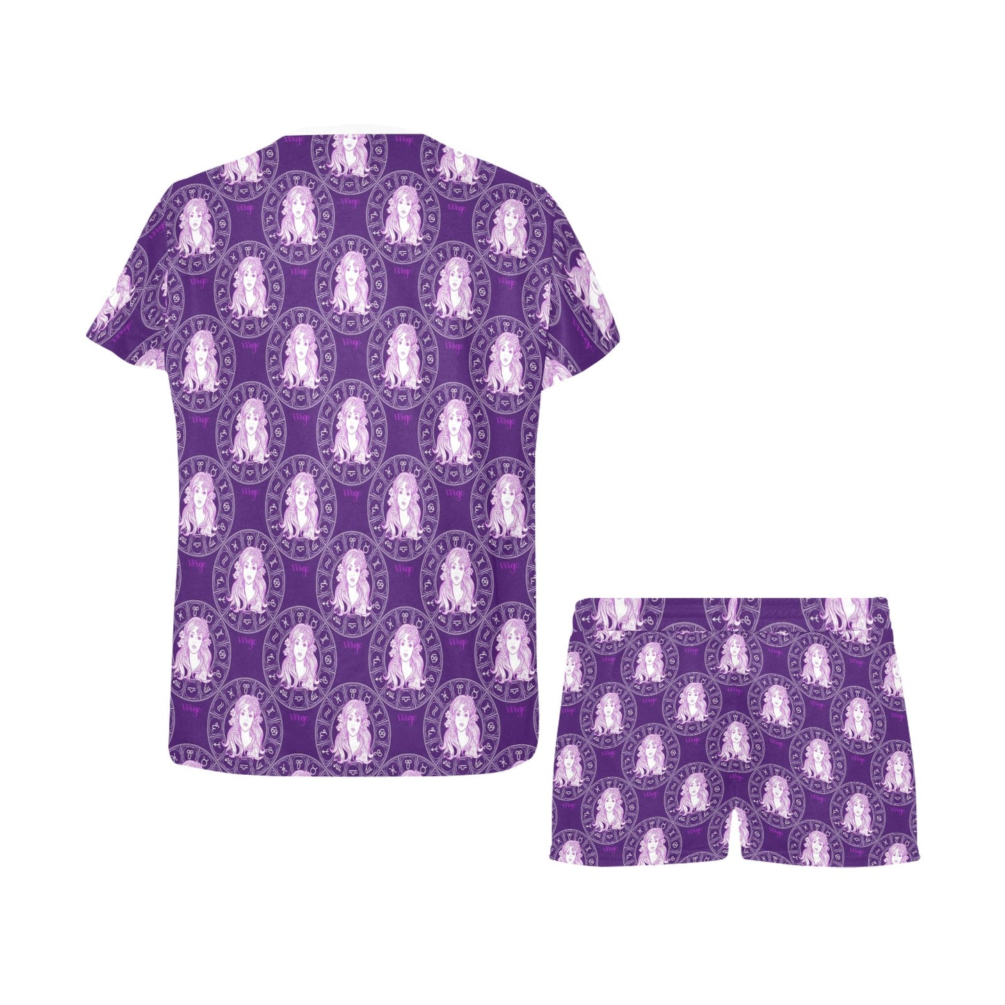 Virgo Print Design LKS301 Women's Short Pajama Set