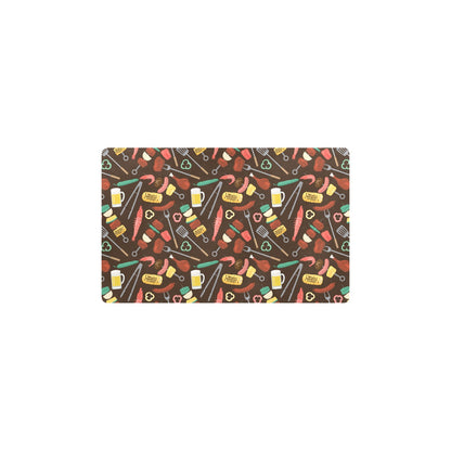Barbecue Pattern Print Design 05 Kitchen Mat