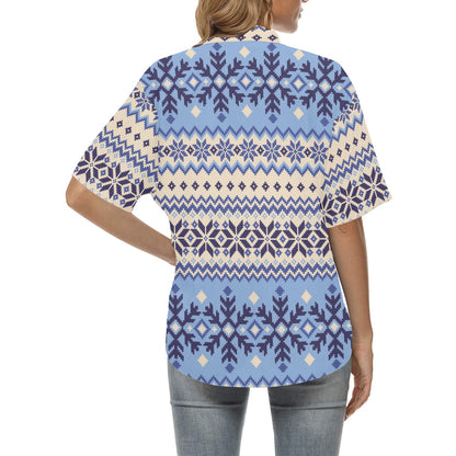 Nordic Pattern Print Design A03 Women's Hawaiian Shirt