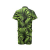 Green Neon Tropical Palm Leaves Men's Romper