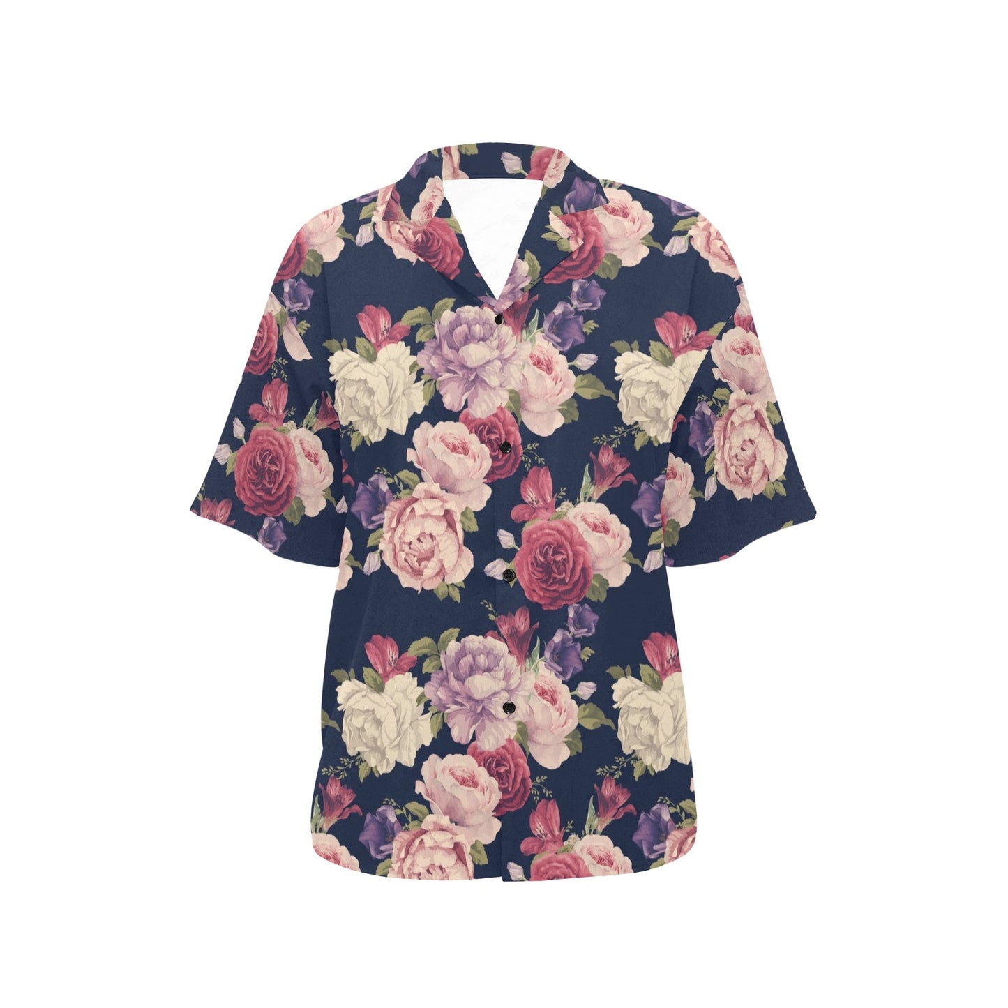 Peony Pattern Print Design PE03 Women's Hawaiian Shirt