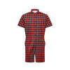 Red Black Buffalo Tartan Plaid Pattern Men's Romper