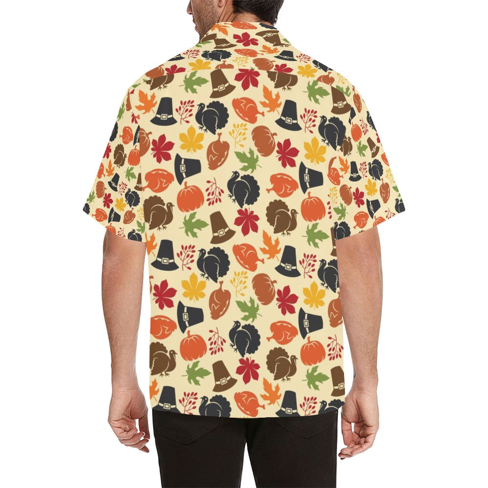 Thanksgiving Print Design LKS303 Men's Hawaiian Shirt