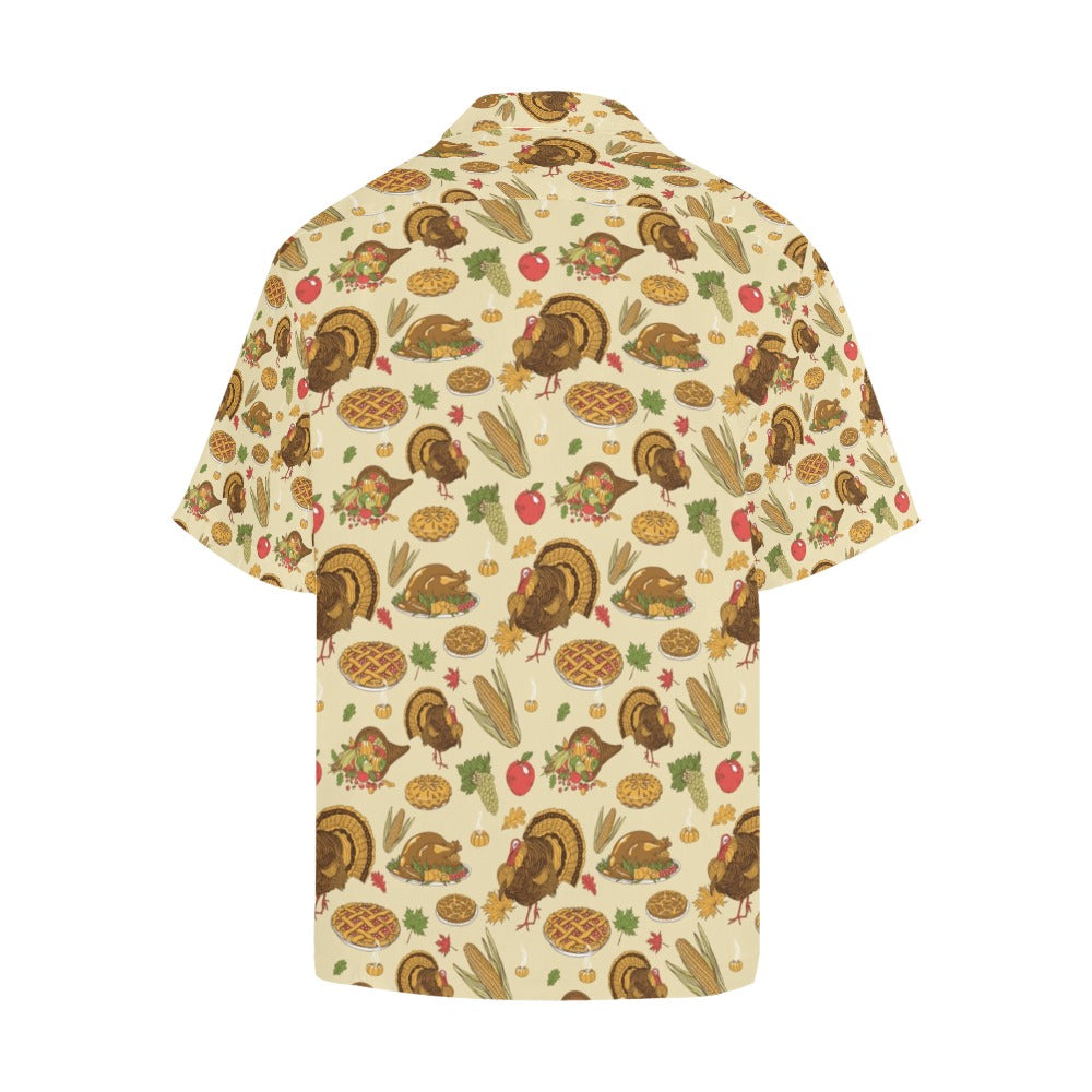 Thanksgiving Print Design LKS302 Men's Hawaiian Shirt