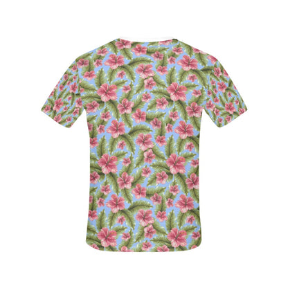 Tropical Flower Print Design LKS301 Women's  T-shirt