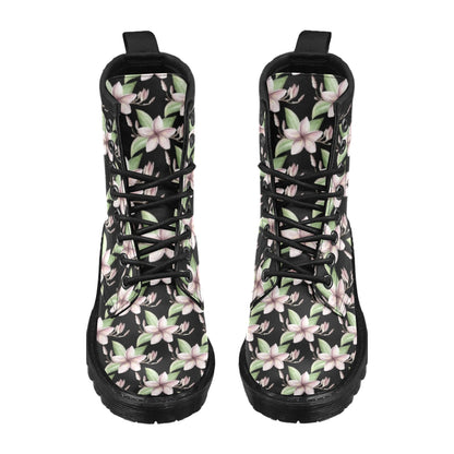 Plumeria Pattern Print Design PM02 Women's Boots