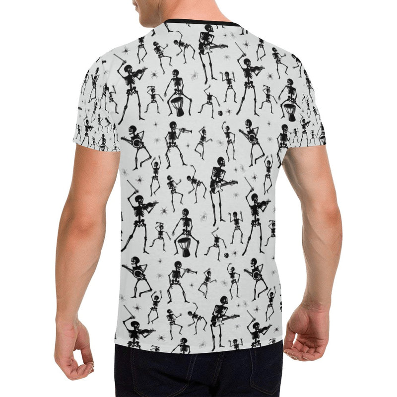 Skeleton Music Player Print Design LKS303 Men's All Over Print T-shirt