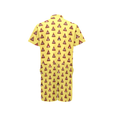 Emoji Poop Print Pattern Men's Romper