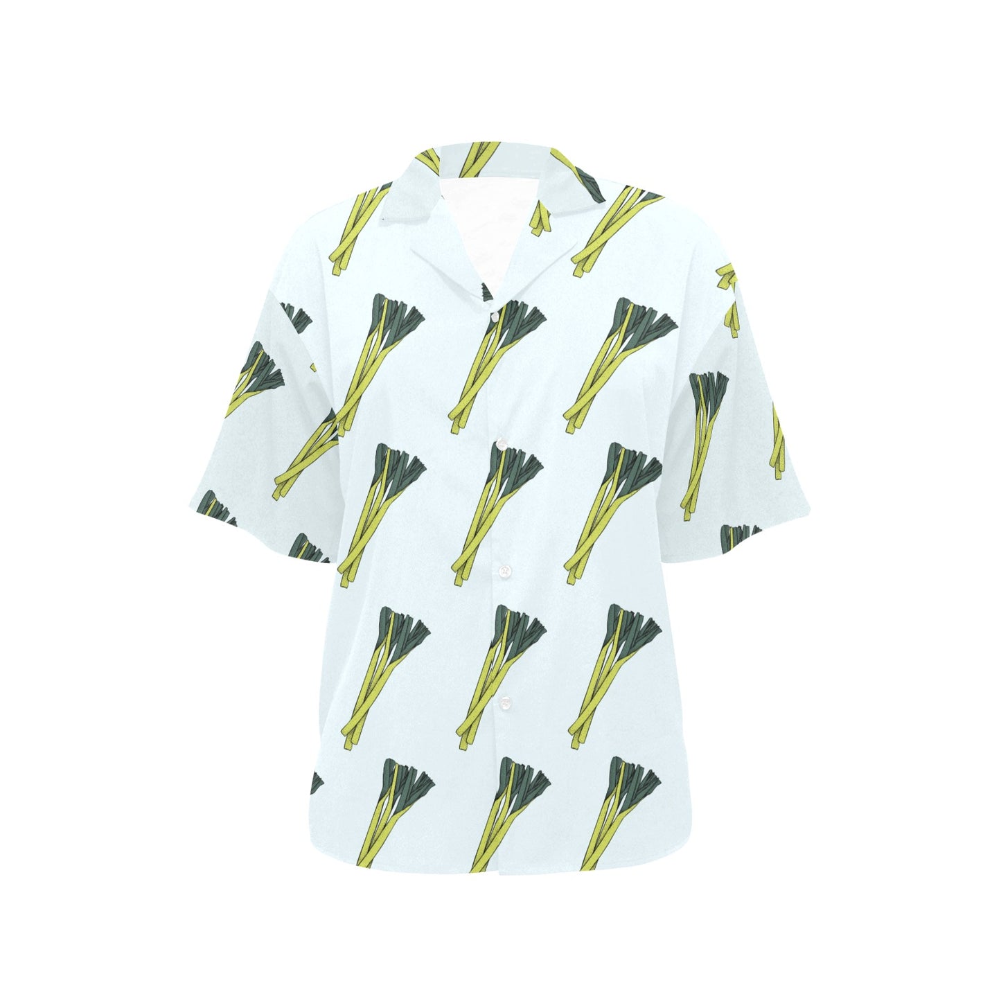 Leek Pattern Print Design 03 Women's Hawaiian Shirt