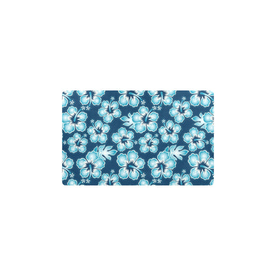 Blue Hibiscus Pattern Print Design HB011 Kitchen Mat