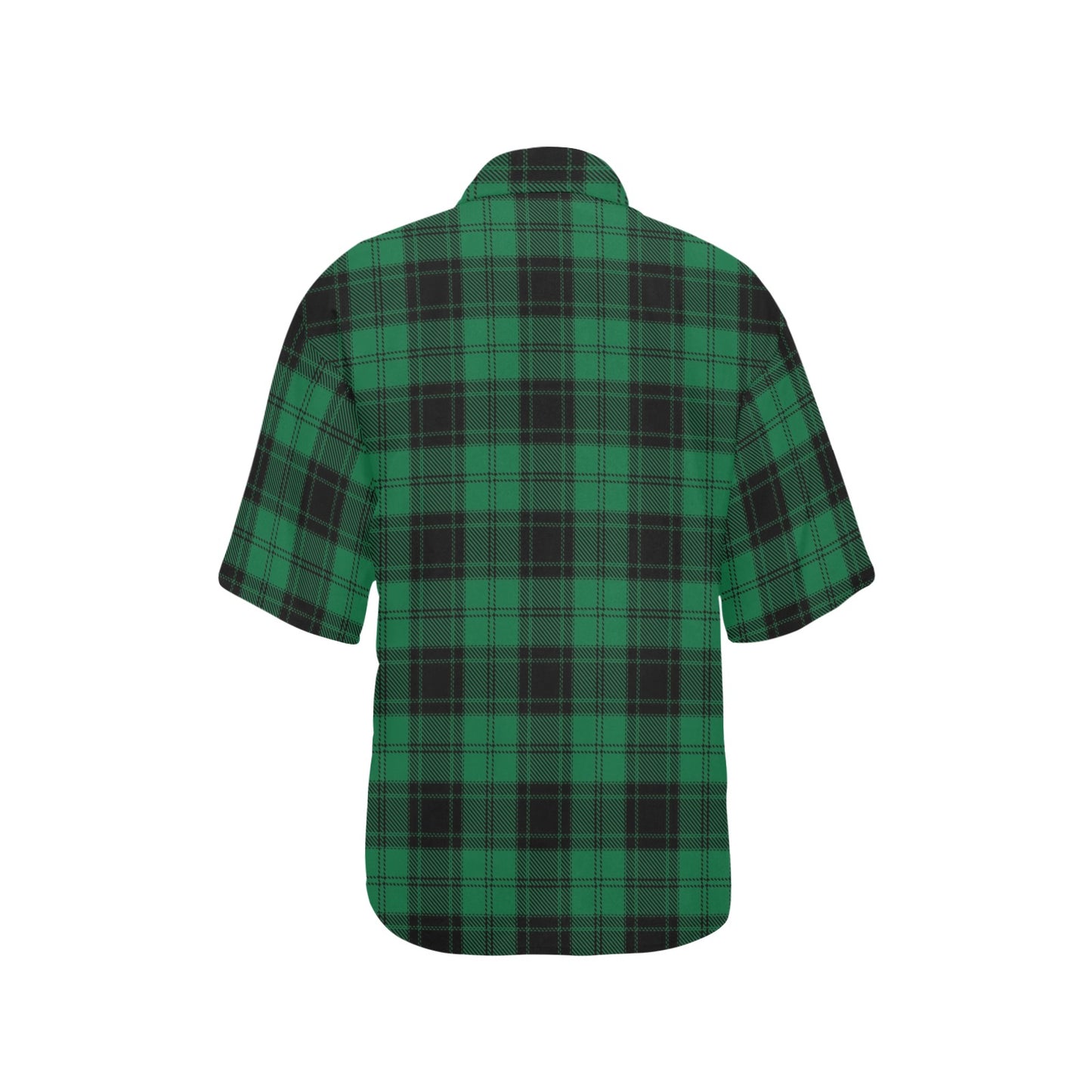 Tartan Green Print Design LKS302 Women's Hawaiian Shirt