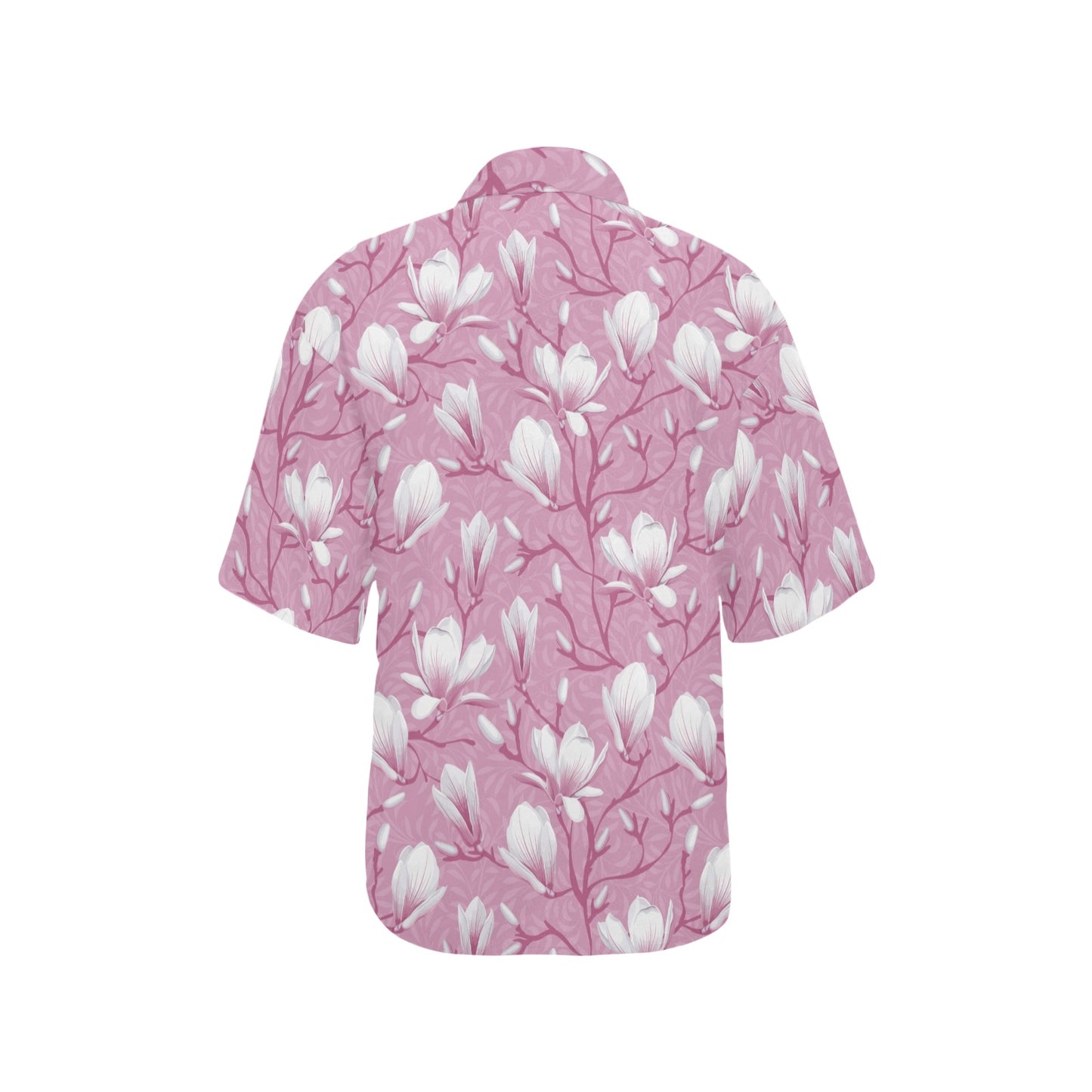 Magnolia Pattern Print Design MAG05 Women's Hawaiian Shirt