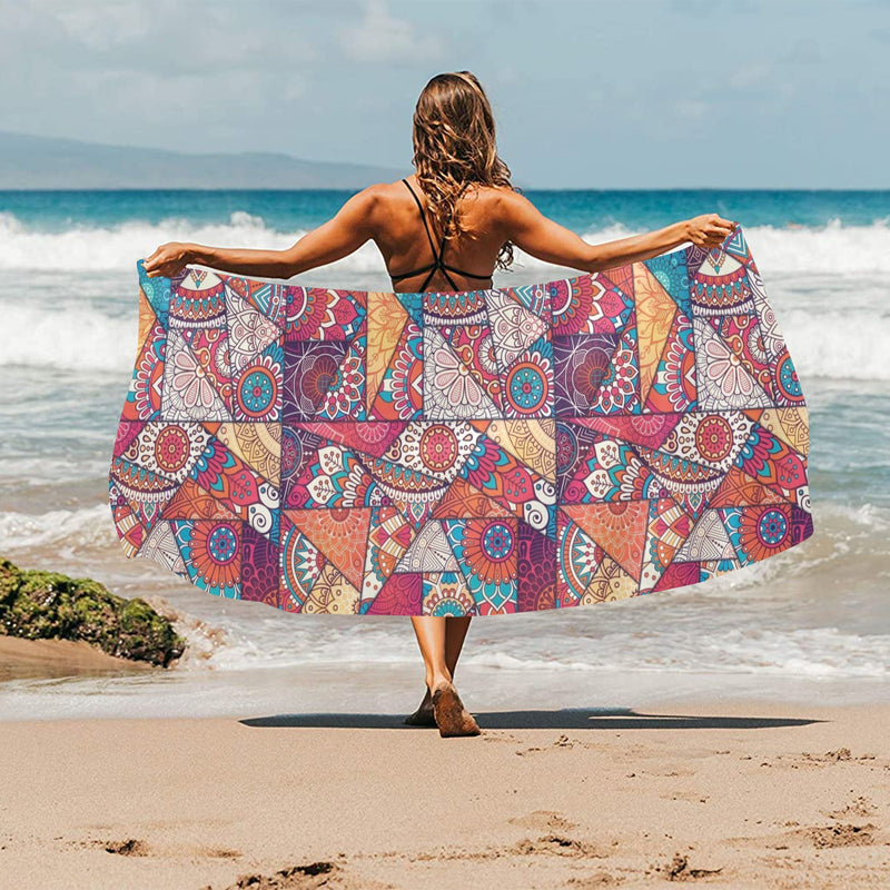 Patchwork Print Design LKS401 Beach Towel 32" x 71"