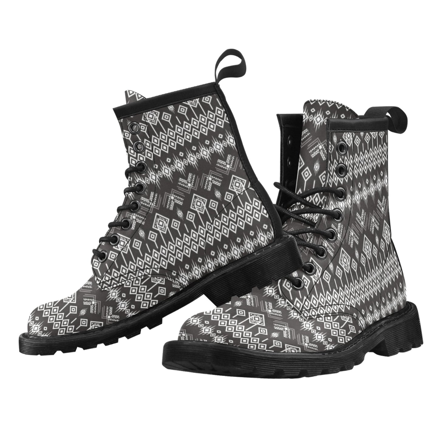 Tribal Pattern Print Design LKS304 Women's Boots