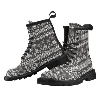 Tribal Pattern Print Design LKS304 Women's Boots