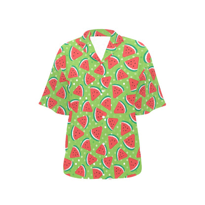 Watermelon Pattern Print Design WM05 Women's Hawaiian Shirt