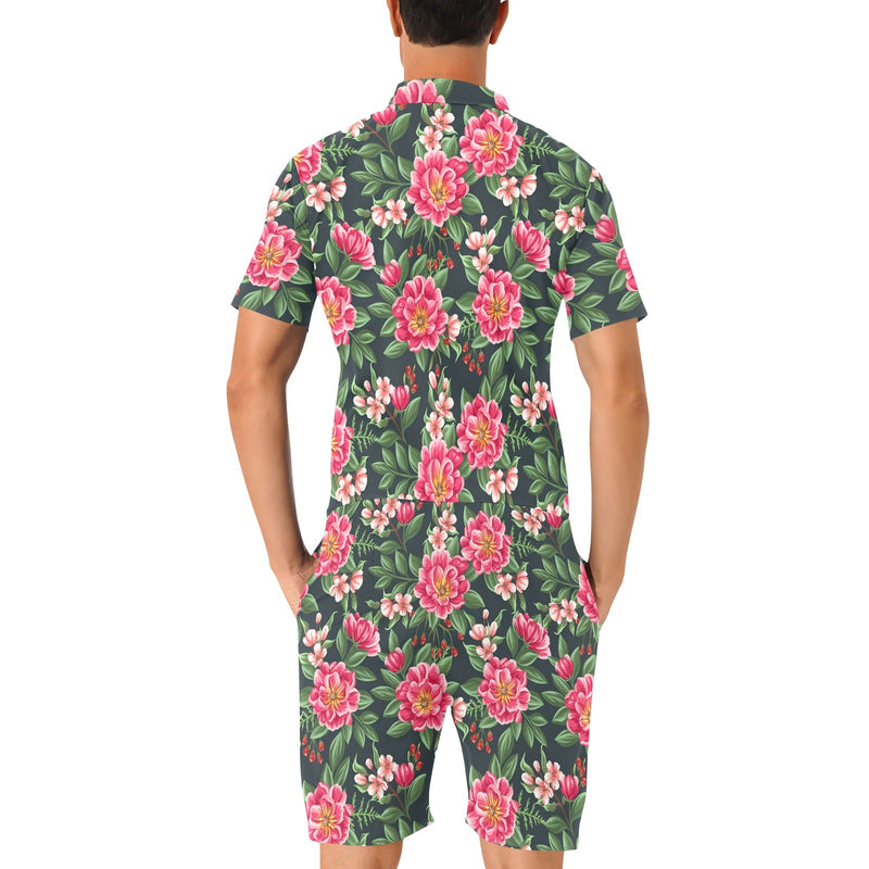 Summer Floral Pattern Print Design SF06 Men's Romper