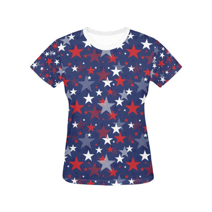 Star Print Design LKS304 Women's  T-shirt