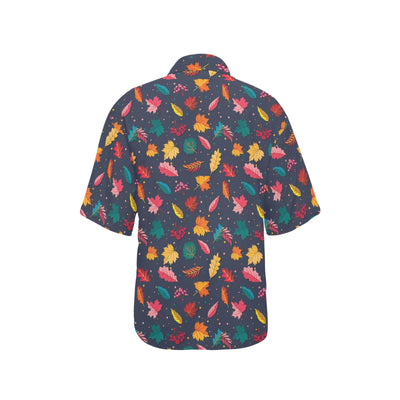 Elm Leave Colorful Print Pattern Women's Hawaiian Shirt