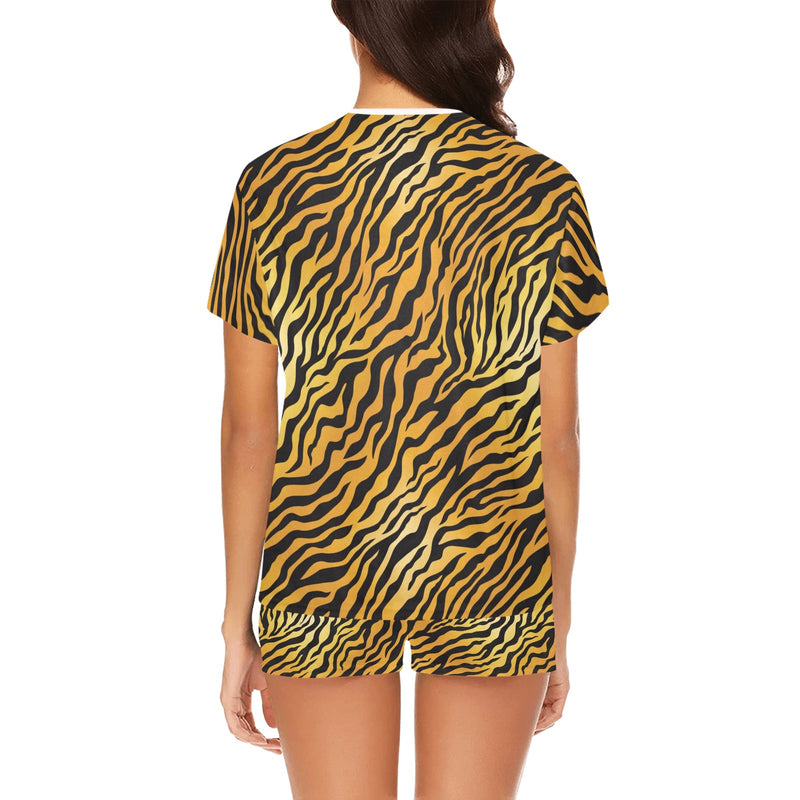 Tiger Print Design LKS302 Women's Short Pajama Set