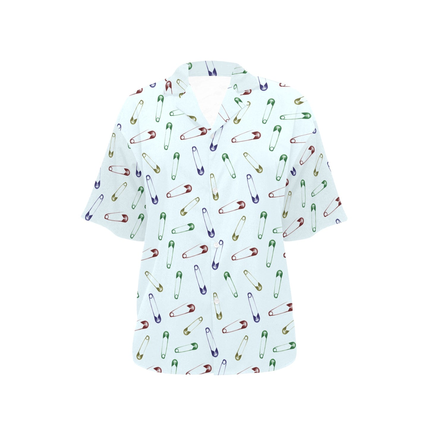 Safety Pin Print Design LKS303 Women's Hawaiian Shirt