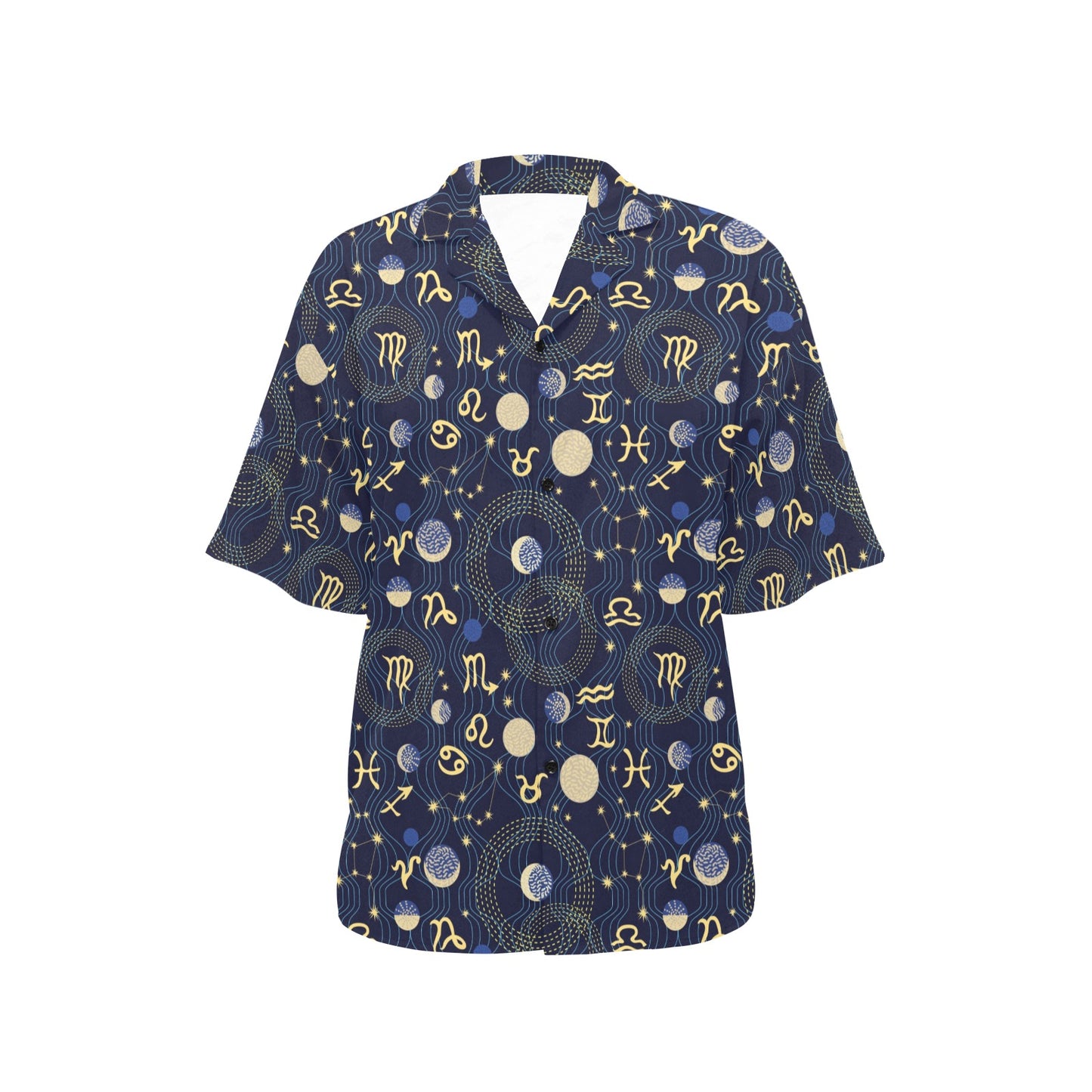 Zodiac Print Design LKS302 Women's Hawaiian Shirt