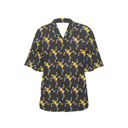 Skeleton Skeleton 3D Print Design LKS301 Women's Hawaiian Shirt