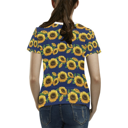 Sunflower Print Design LKS307 Women's  T-shirt