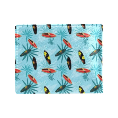 Surfboard Themed Pattern Men's ID Card Wallet