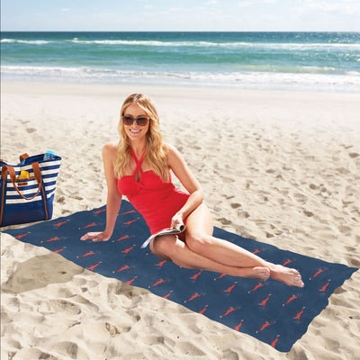 Shrimp Print Design LKS305 Beach Towel 32" x 71"