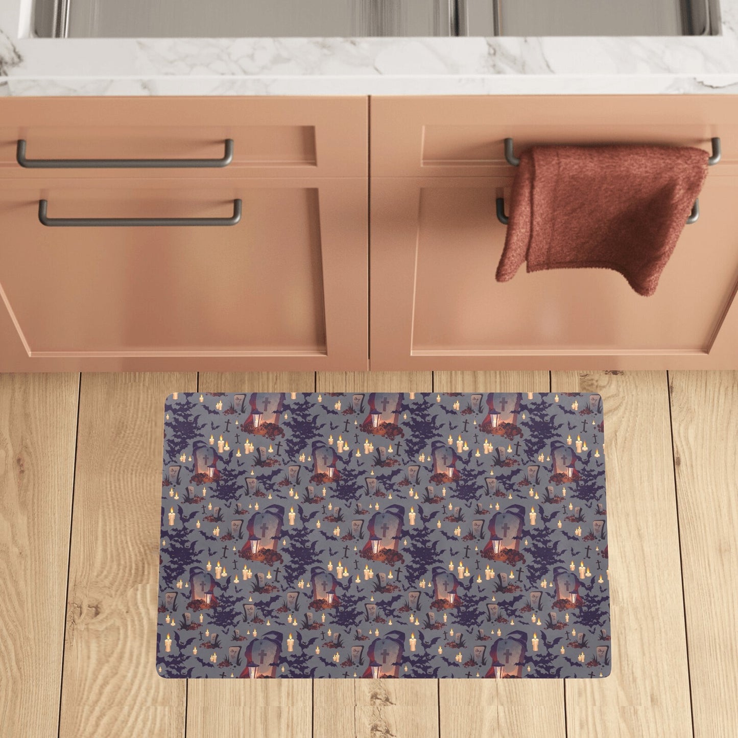Creepy Graveyard Print Design LKS301 Kitchen Mat