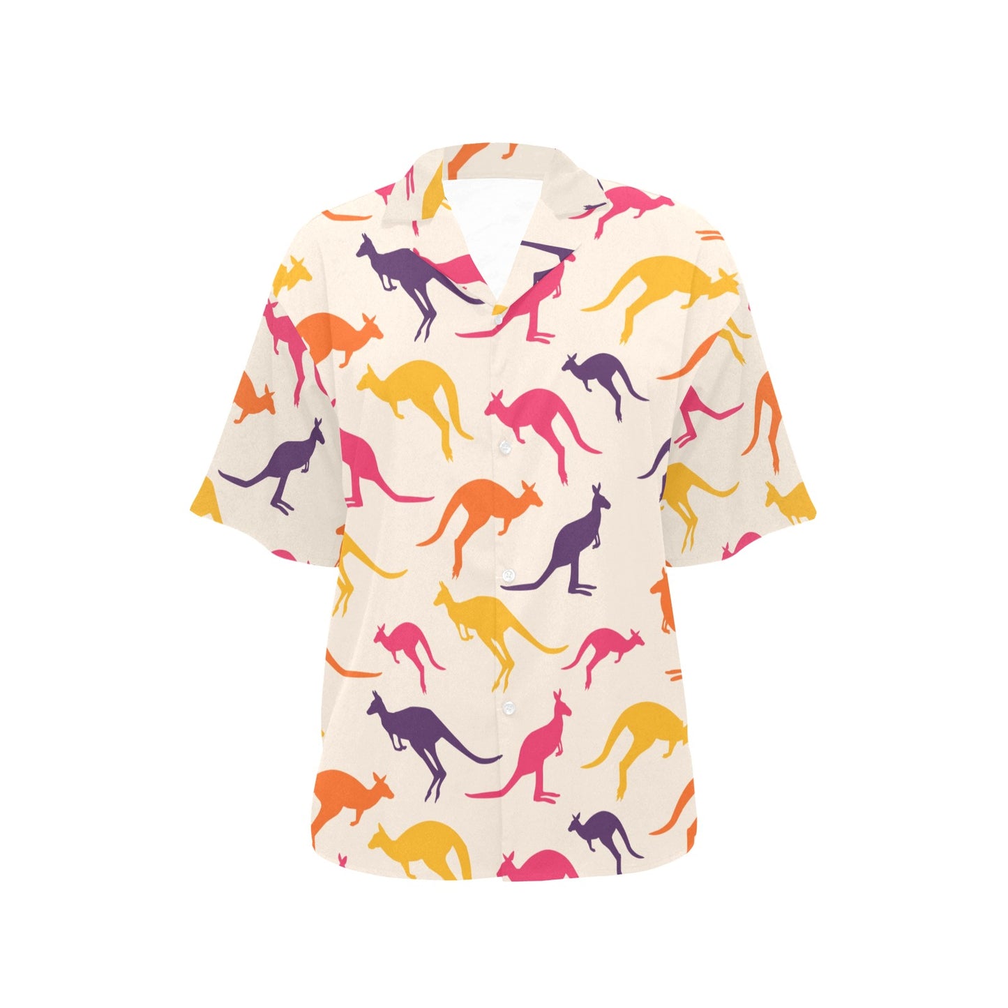 Kangaroos Pattern Print Design 01 Women's Hawaiian Shirt