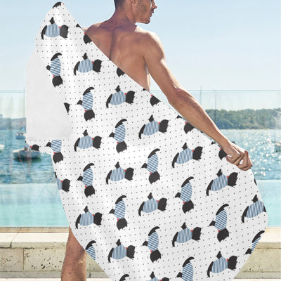 Scottish Terriers Print Design LKS3013 Beach Towel 32" x 71"