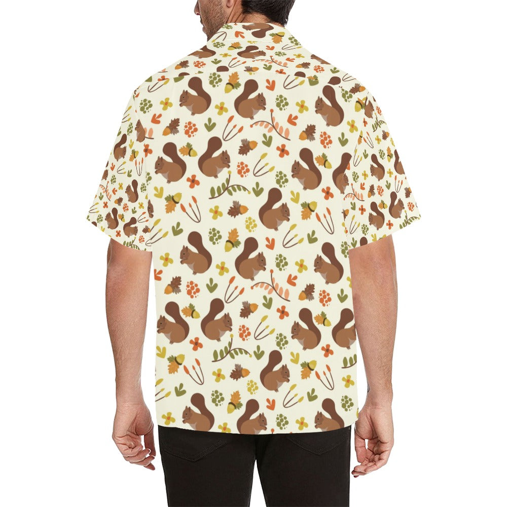 Squirrel Print Design LKS3010 Men's Hawaiian Shirt