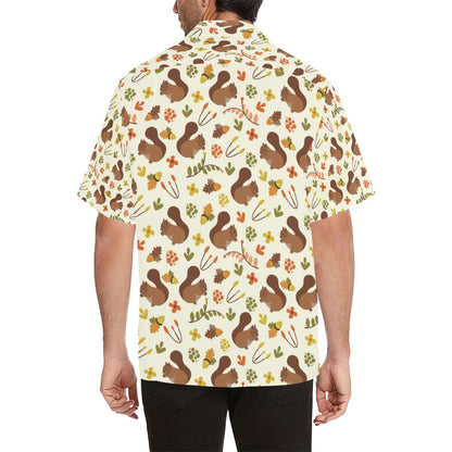 Squirrel Print Design LKS3010 Men's Hawaiian Shirt