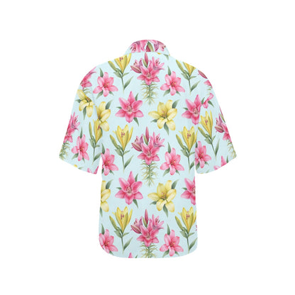 Lily Pattern Print Design LY010 Women's Hawaiian Shirt