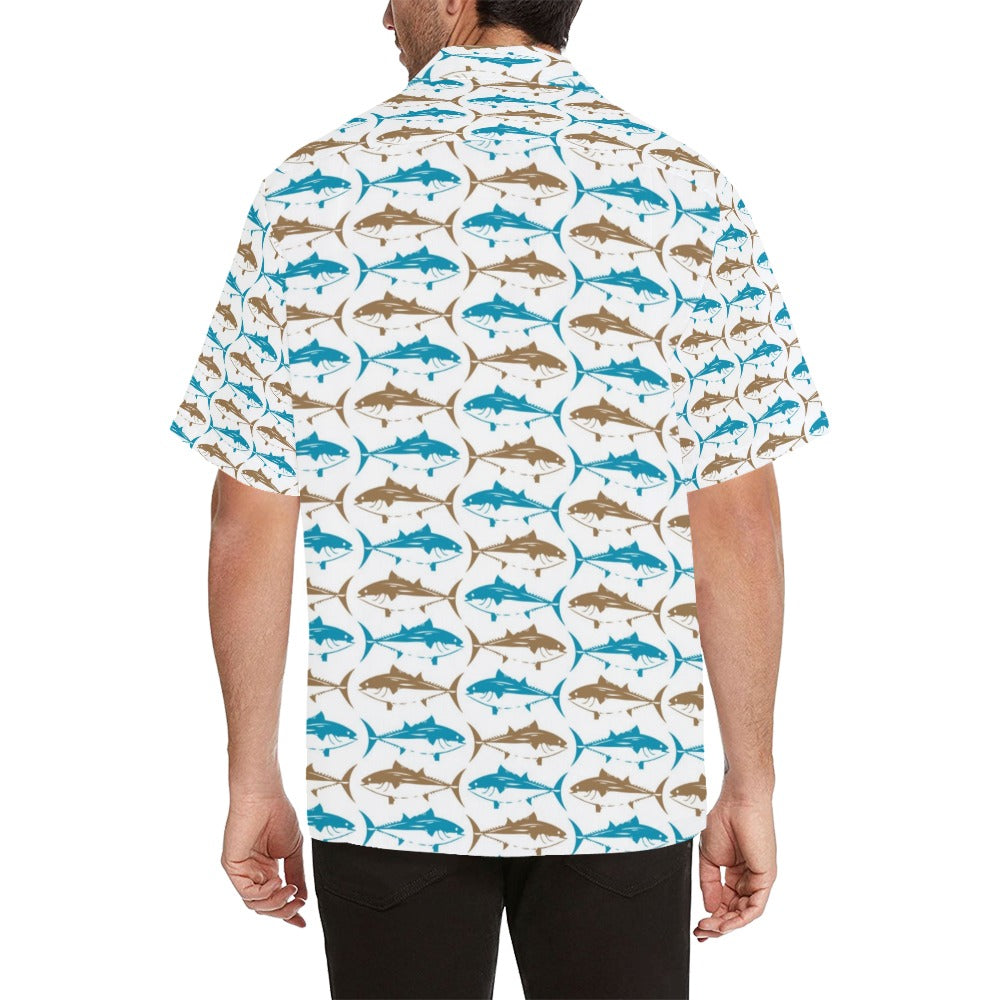 Tuna Fish Print Design LKS301 Men's Hawaiian Shirt