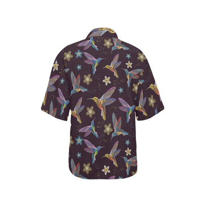Hummingbird Pattern Print Design 04 Women's Hawaiian Shirt