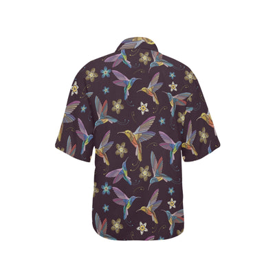 Hummingbird Pattern Print Design 04 Women's Hawaiian Shirt